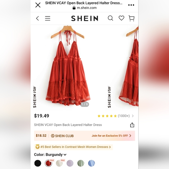 Halter back layered dress - Picture 3 of 5